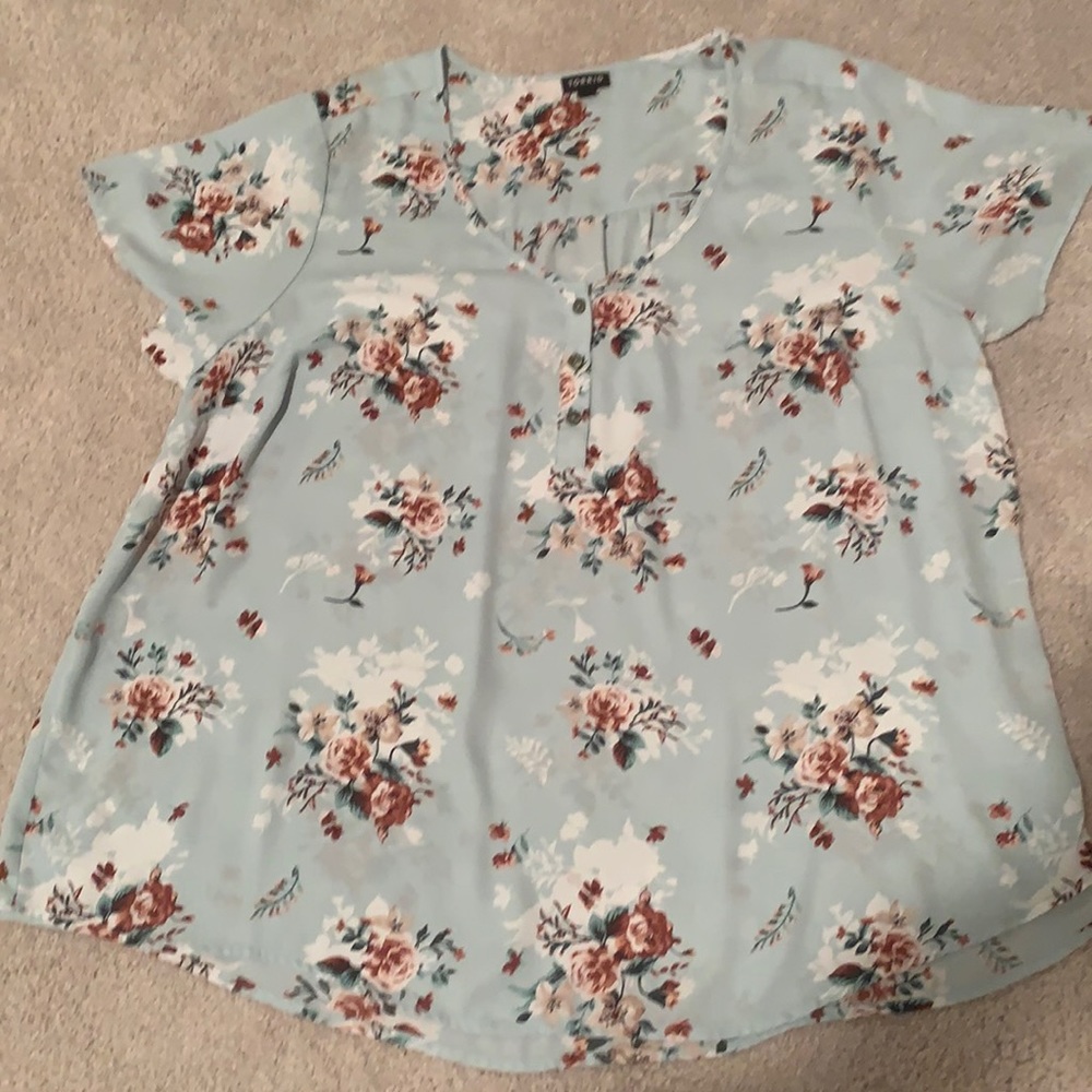 Torrid Blue Blouse